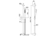 Vema Maira Black ABS Riser Rail w/Hose & Handset