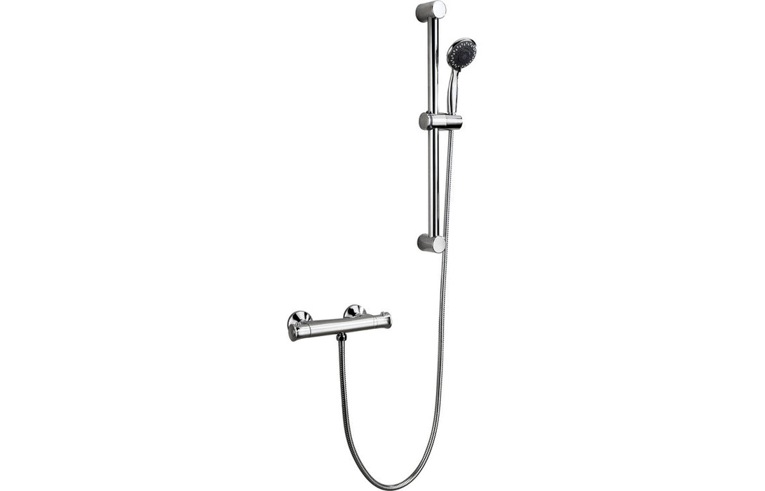 Gaela Low Pressure Thermostatic Bar Mixer Shower - Chrome

