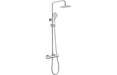 Gaia Cool-Touch Thermostatic Mixer Shower w/Riser & Overhead Kit - Chrome