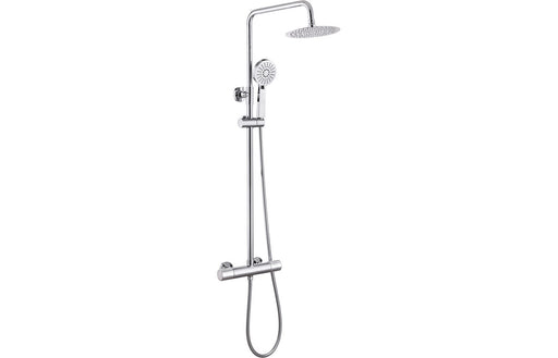 Gaia Cool-Touch Thermostatic Mixer Shower w/Riser & Overhead Kit - Chrome