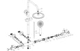 Gaia Cool-Touch Thermostatic Mixer Shower w/Riser & Overhead Kit - Chrome
