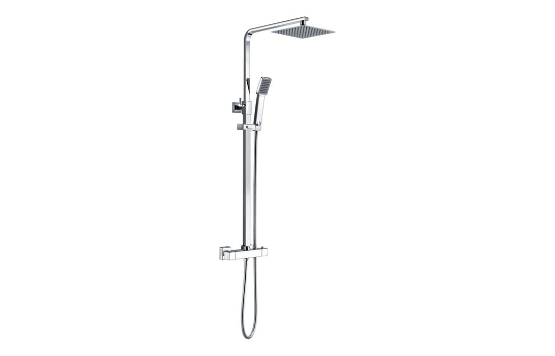 Eclipse Square Thermostatic Bar Mixer w/Riser Kit - Chrome