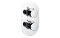 Seren Thermostatic Single Outlet Twin Shower Valve - Chrome