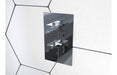 Eclipse Thermostatic Single Outlet Twin Shower Valve - Chrome
