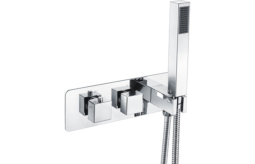 Aria Thermostatic Two Outlet Shower Valve w/Handset - Chrome