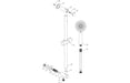 Seren Round Riser Rail Kit w/Elbow & 3 Mode Handset - Chrome