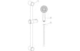 Seren Round Slider Rail Kit & 3 Mode Handset