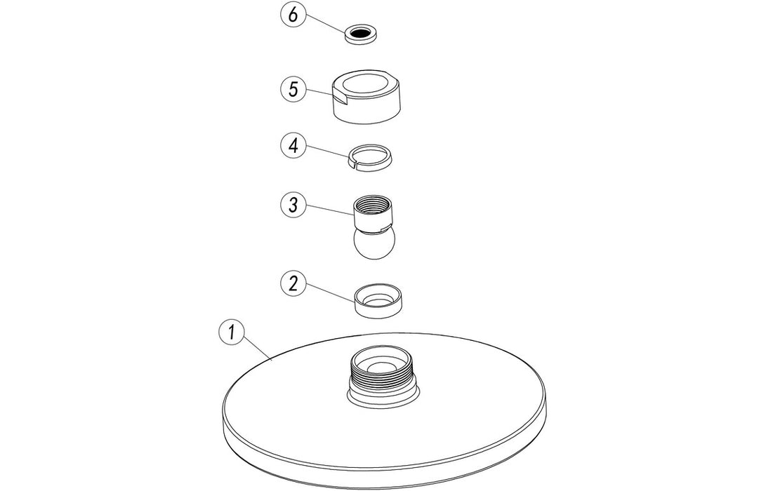 Seren 200mm Round Showerhead - Chrome