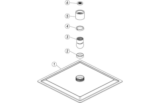 Eclipse 200mm Square Ultraslim Showerhead - Chrome
