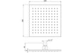 Eclipse 200mm Square Showerhead - Chrome