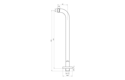 Seren 320mm Round Shower Arm - Chrome