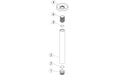Seren 180mm Round Ceiling Arm - Brushed Bronze