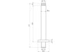 Seren 180mm Round Ceiling Arm - Brushed Brass