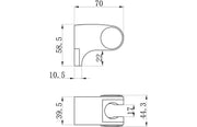 Round Wall Bracket - Chrome