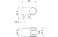Round Wall Bracket - Chrome