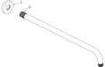 Seren 320mm Round Shower Arm - Brushed Bronze