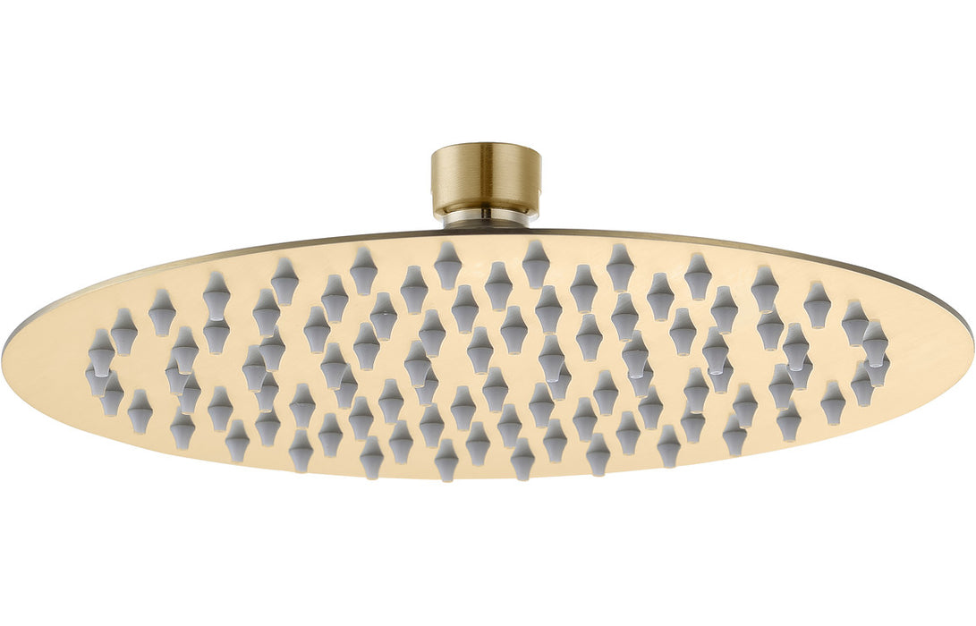 Seren 250mm Round Ultraslim Showerhead - Brushed Brass
