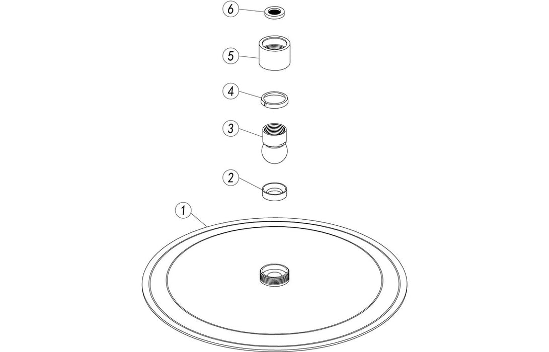 Seren 250mm Round Ultraslim Showerhead - Brushed Brass
