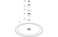 Seren 250mm Round Ultraslim Showerhead - Brushed Brass
