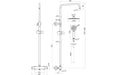 Round Thermostatic Bar Mixer w/Riser Kit 
