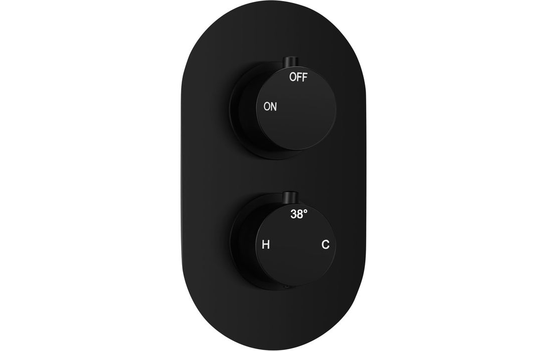 Seren Round Shower Valve & Kit Pack 2 - Matt Black
