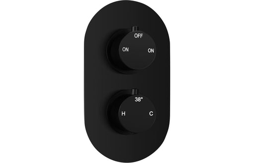 Seren Round Shower Valve & Kit Pack 3 - Matt Black