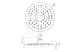 Seren 200mm Round Ultraslim Showerhead - Brushed Bronze