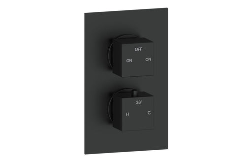 Eclipse Square Shower Valve & Kit Pack 3 - Matt Black