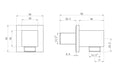 Square Concealed Valve Head & Arm Shower Pack