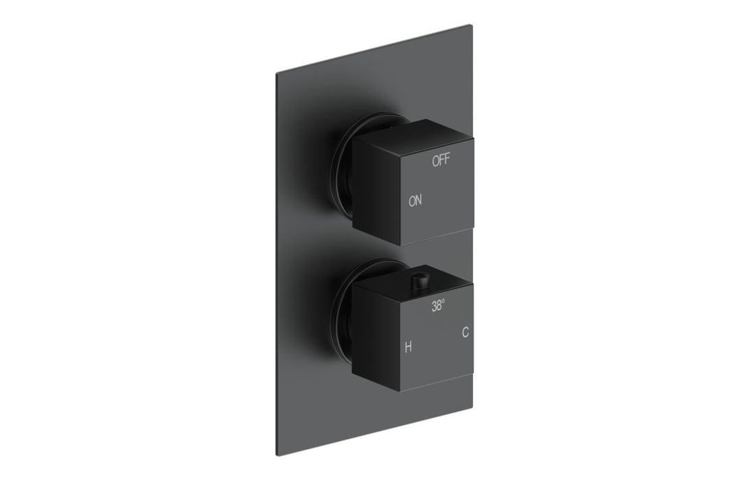 Eclipse Square Shower Valve & Kit Pack 1 - Matt Black