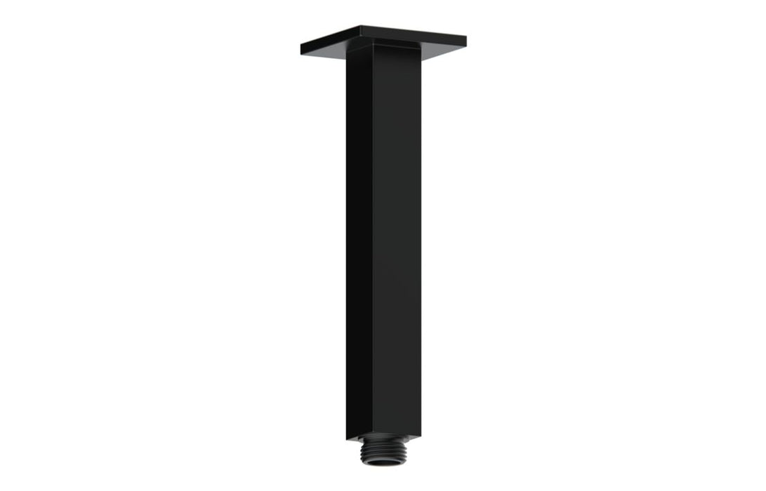 Eclipse 180mm Square Ceiling Arm - Matt Black