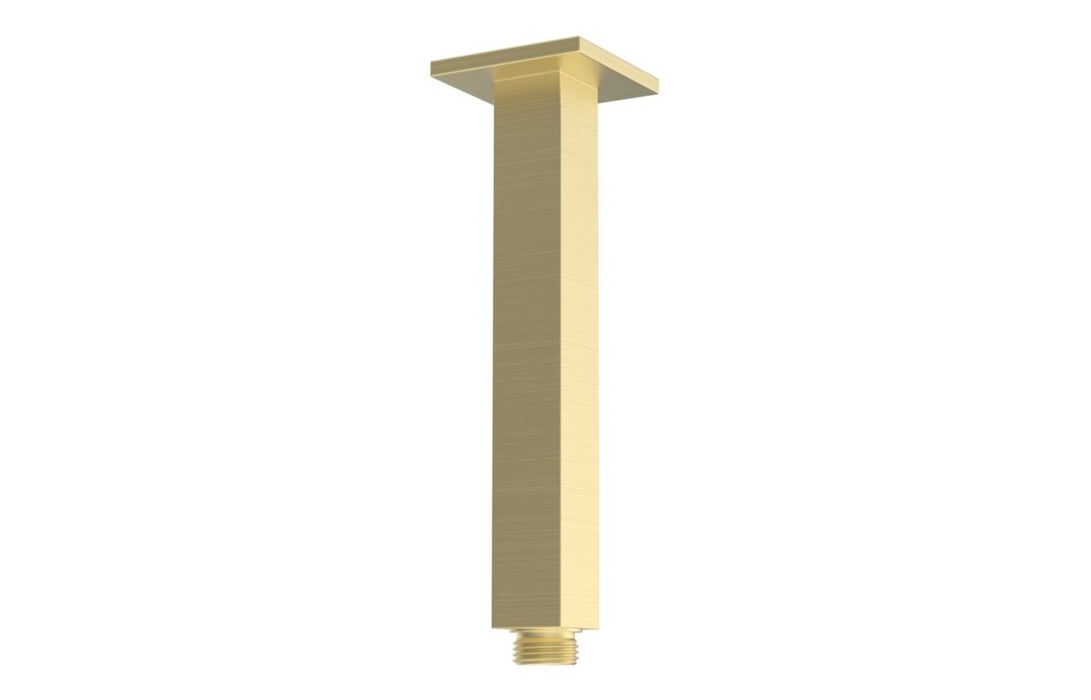 Eclipse 180mm Square Ceiling Arm - Brushed Brass