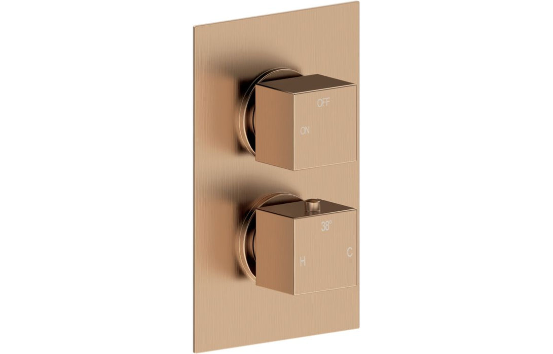 Eclipse Square Shower Valve & Kit Pack 2 - Brushed Bronze