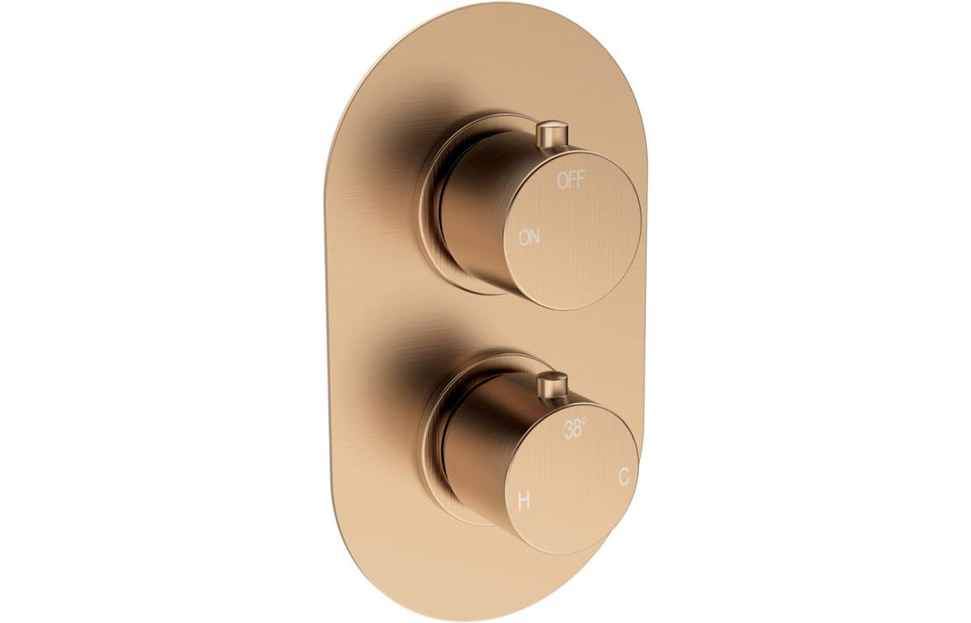 Seren Round Shower Valve & Kit Pack 1 - Brushed Bronze
