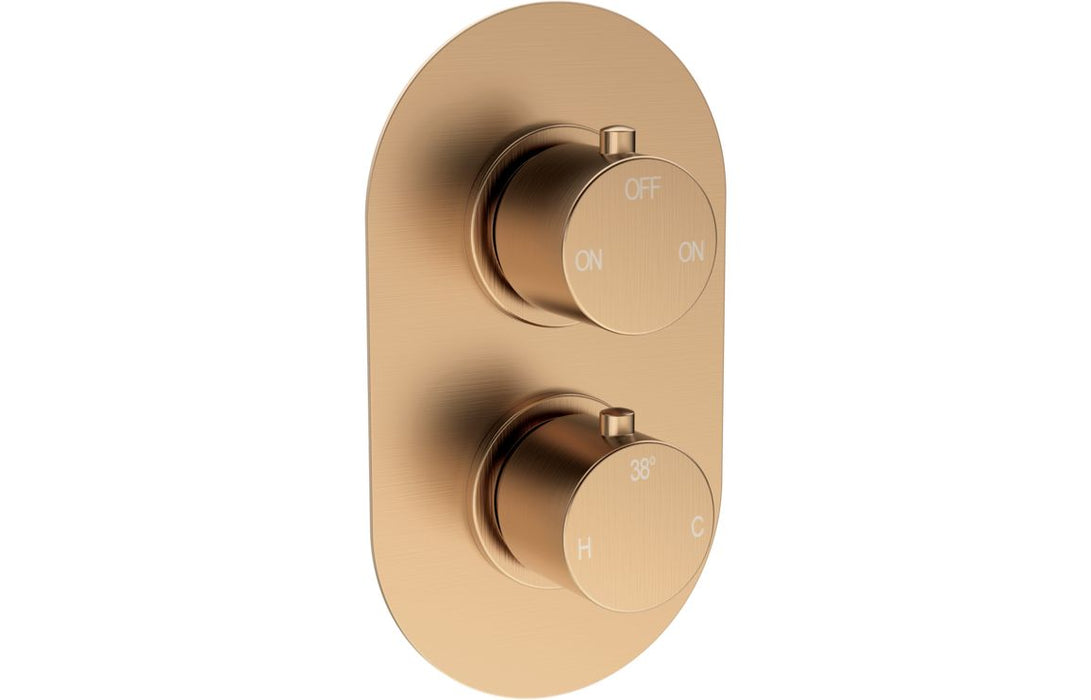 Seren Round Shower Valve & Kit Pack 3 - Brushed Bronze
