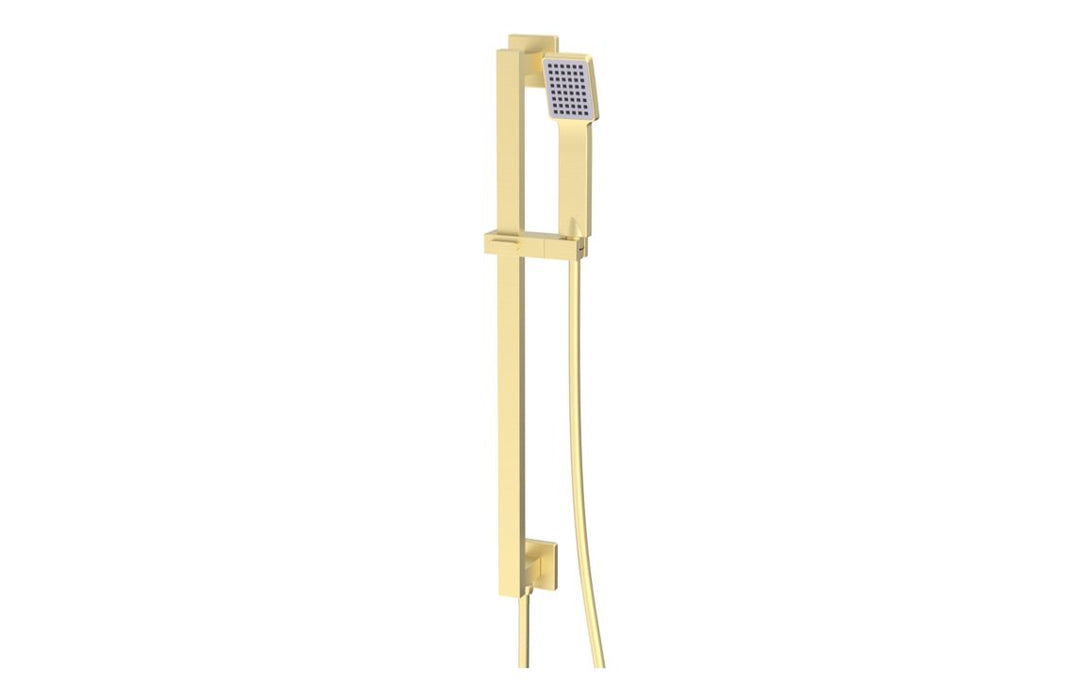 Eclipse Square Riser Rail Kit w/Elbow & Handset - Brushed Brass