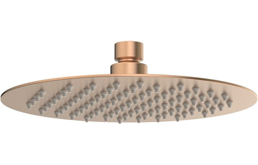 Seren 200mm Round Ultraslim Showerhead - Brushed Bronze