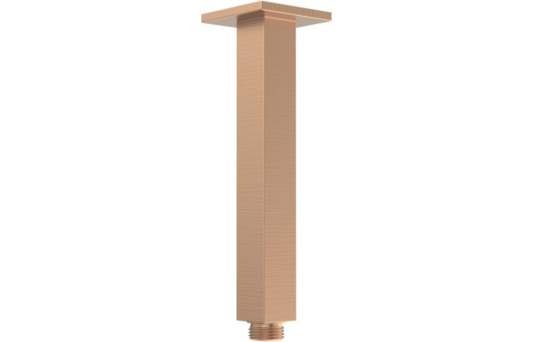 Eclipse 180mm Square Ceiling Arm - Brushed Bronze