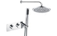 Moira Shower Pack One - Two Outlet Twin Shower Valve w/Handset & ABS Overhead - Chrome
