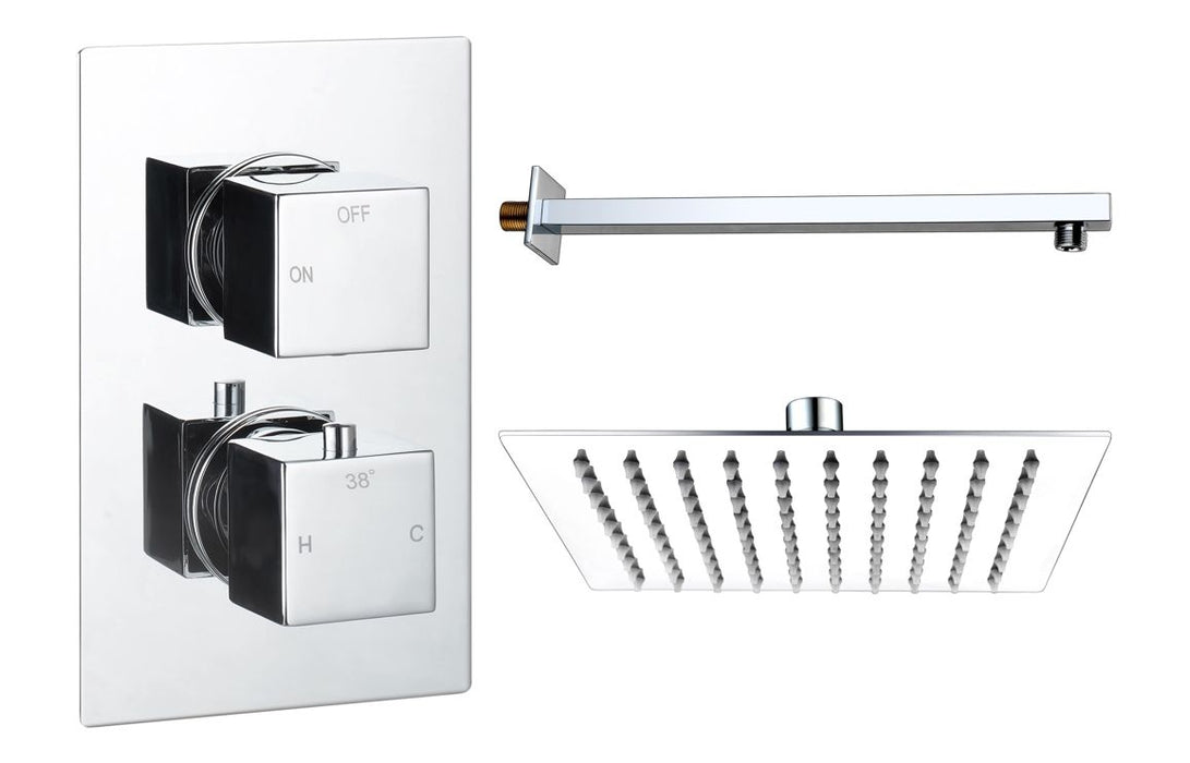 Eclipse Square Shower Valve & Kit Pack 1 - Chrome