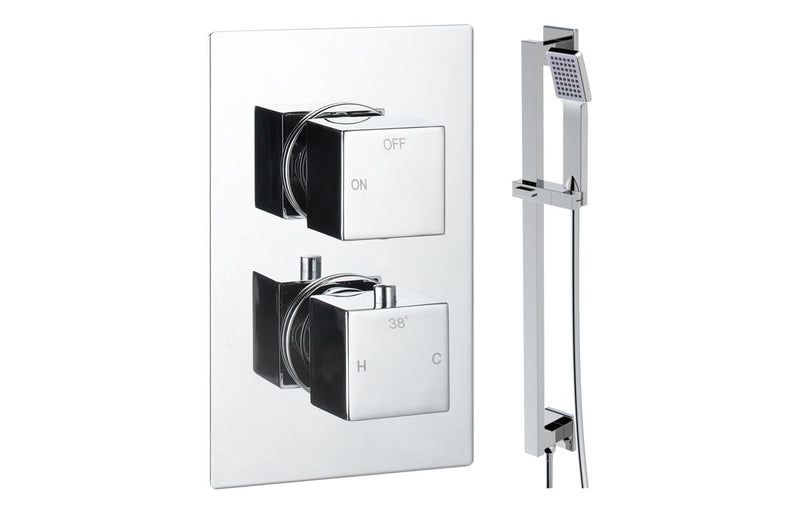 Eclipse Square Shower Valve & Kit Pack 2 - Chrome