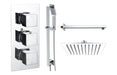 Eclipse Square Shower Valve & Kit Pack 3 - Chrome