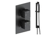 Eclipse Square Shower Valve & Kit Pack 2 - Matt Black