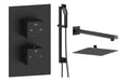 Eclipse Square Shower Valve & Kit Pack 3 - Matt Black