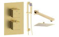 Eclipse Square Shower Valve & Kit Pack 3 - Brushed Brass