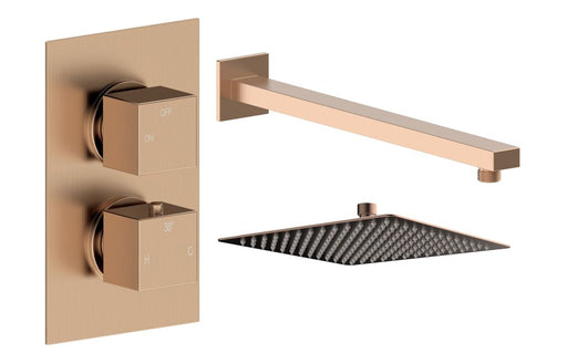 Eclipse Square Shower Valve & Kit Pack 1 - Brushed Bronze