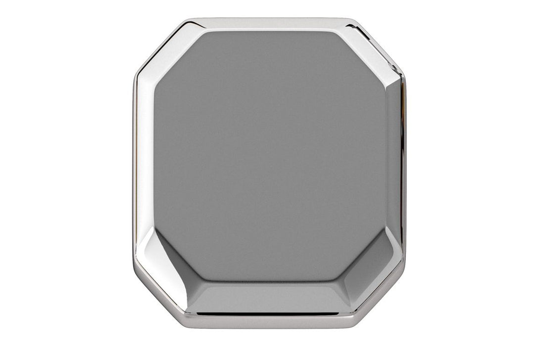 34mm Octagonal Deco Knob - Chrome