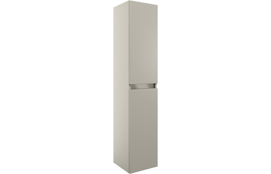 Milano 300mm 2 Door Wall Hung Tall Unit - Matt Latte