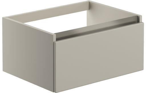 Milano 600mm 1 Drawer Wall Hung Basin Unit (No Top) - Matt Latte