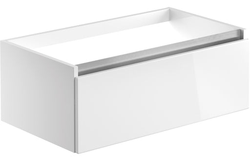 Milano 800mm 1 Drawer Wall Hung Basin Unit (No Top) - White Gloss